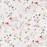 tessuto in cotone popeline Sottili rami di fiori – grigio argento/beige chiaro,  thumbnail number 1