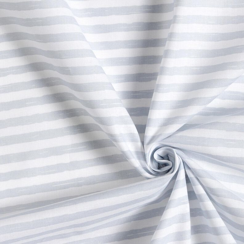 tessuto in cotone cretonne Strisce casual – grigio chiaro/bianco, image number 3