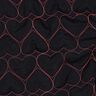 tessuto trapuntato Cuori al neon | Poppy Fabrics – nero/fucsia neon,  thumbnail number 2