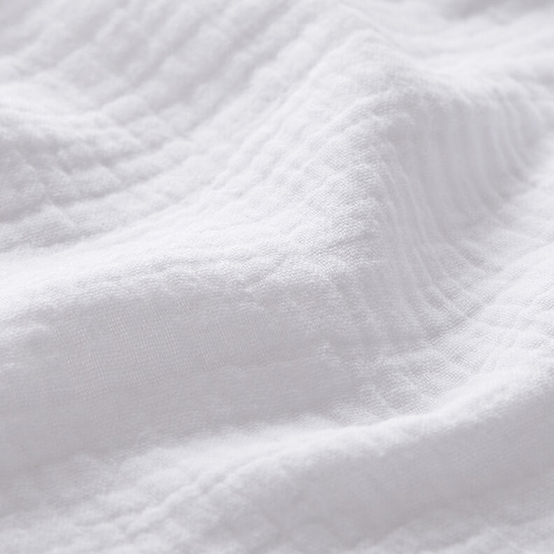 mussolina / tessuto doppio increspato – bianco,  image number 3