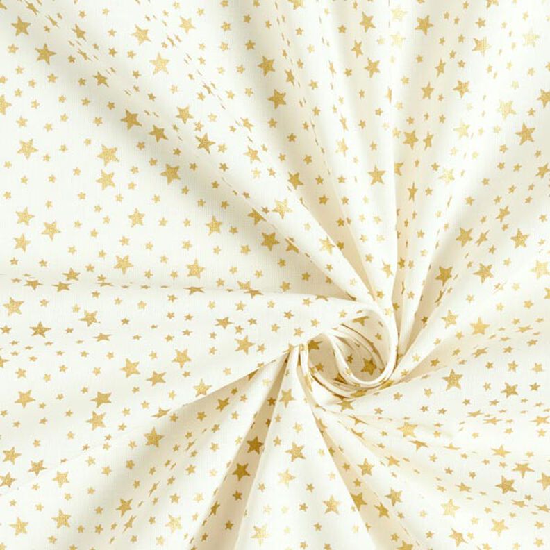 tessuto in cotone cretonne cielo stellato natalizio, piccolo – bianco,  image number 4