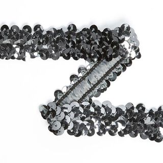 Bordura elastica con paillettes (20mm) 11, argent ancien metallica, 