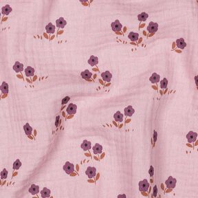 mussolina / tessuto doppio increspato fiorellini | Poppy Fabrics – rosa antico chiaro, 