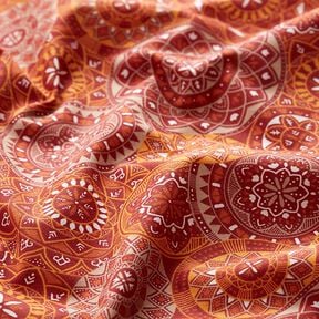 Cretonne di cotone Collage di mandala – terracotta, 