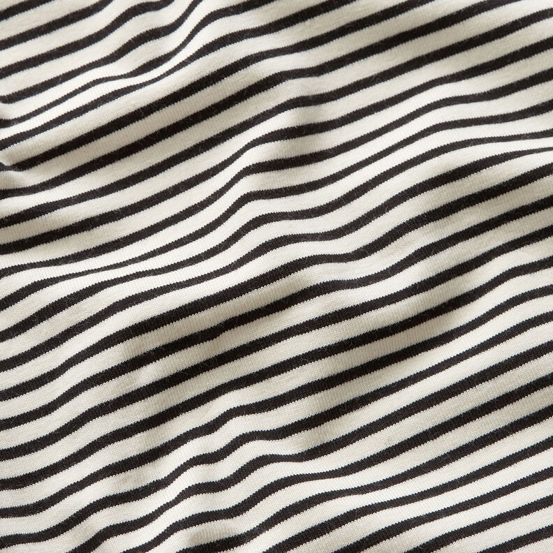 jersey di cotone Righe sottili – crema/nero | Resto 90cm, image number 2