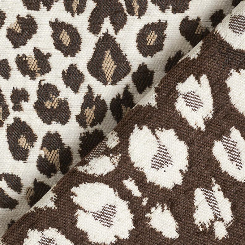 tessuto da tappezzeria Jacquard Leopardo – crema/anemone,  image number 4