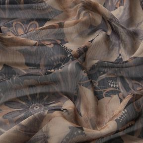 Fiori stilizzati in chiffon – nero, 
