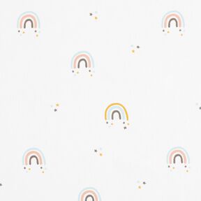 popeline di cotone Pioggia di stelle arcobaleno – avorio, 