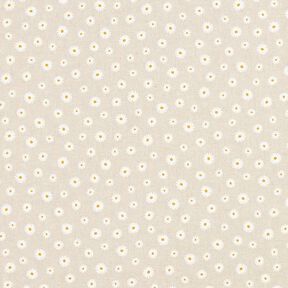 tessuto arredo mezzo panama Piccoli fiori – naturale/bianco, 
