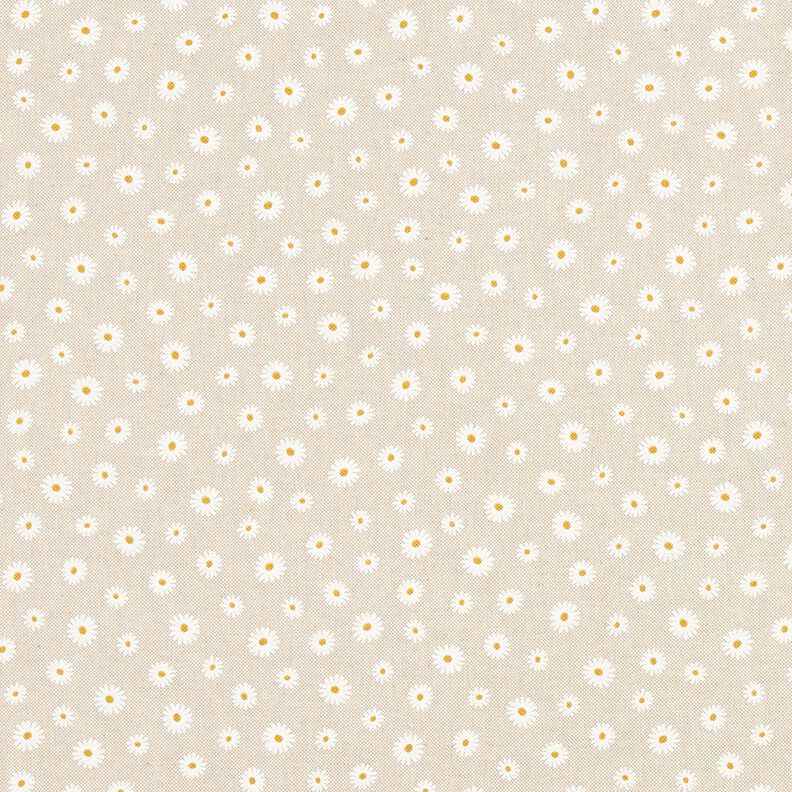 tessuto arredo mezzo panama Piccoli fiori – naturale/bianco,  image number 1