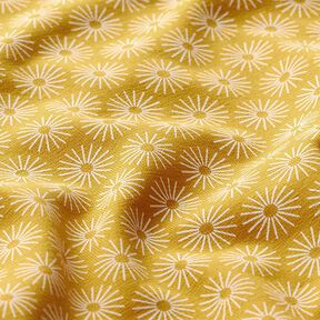 jersey di cotone, brillano i fiori – giallo curry, 