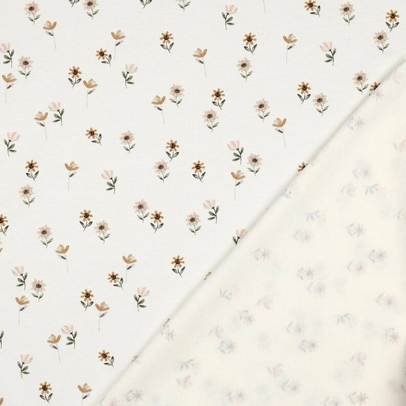 jersey di cotone Fiori graziosi stampa digitale | Poppy Fabrics – avorio/caramello,  image number 4