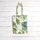 tessuto arredo tessuto canvas grandi foglie di monstera – bianco/verde erba,  thumbnail number 6