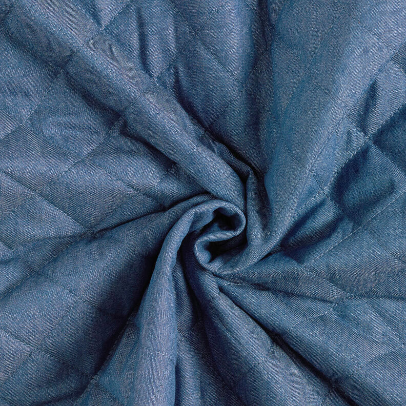 Tessuto Chambray trapuntato in tinta unita – colore blu jeans,  image number 5