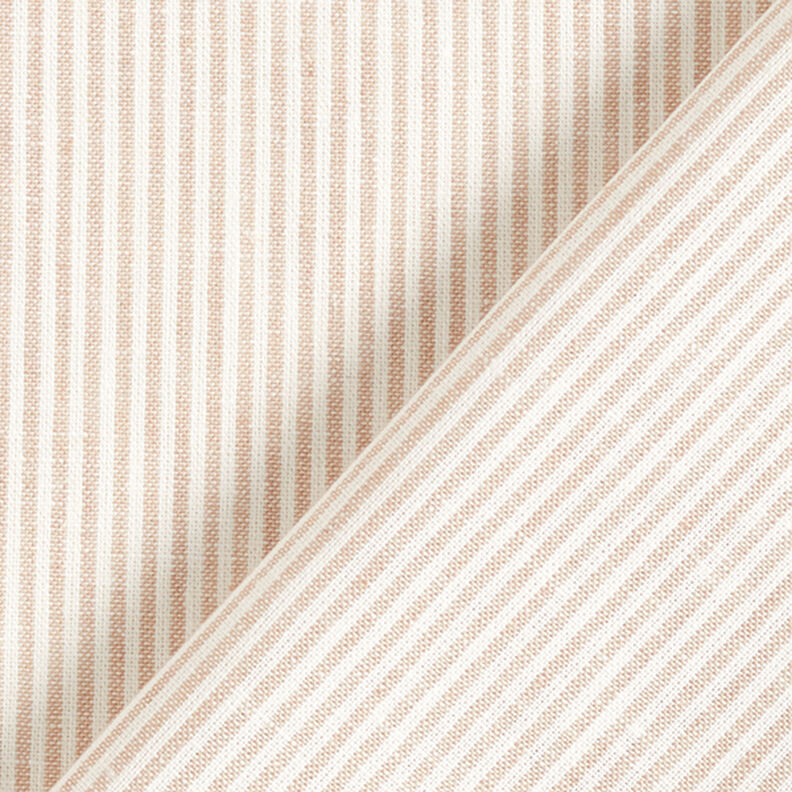 misto cotone-lino righe sottili – beige/bianco lana,  image number 4