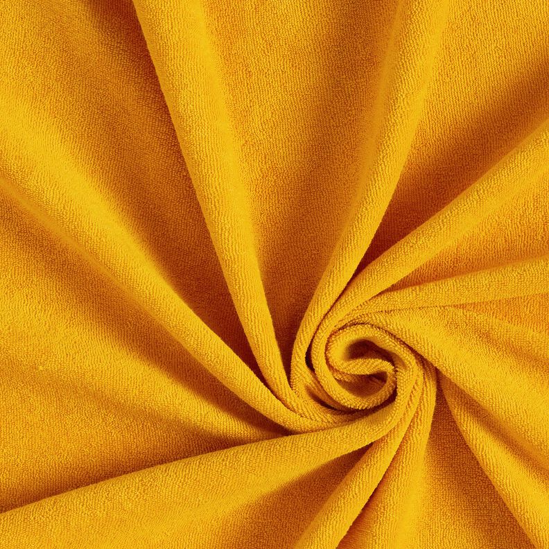 tessuto in spugna stretch tinta unita – giallo curry,  image number 1