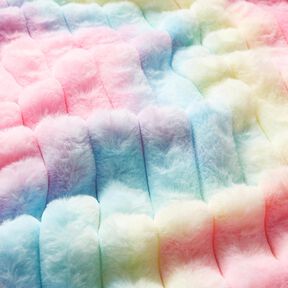 Morbido pile Arcobaleno in velluto a coste – grigio blu/pink, 