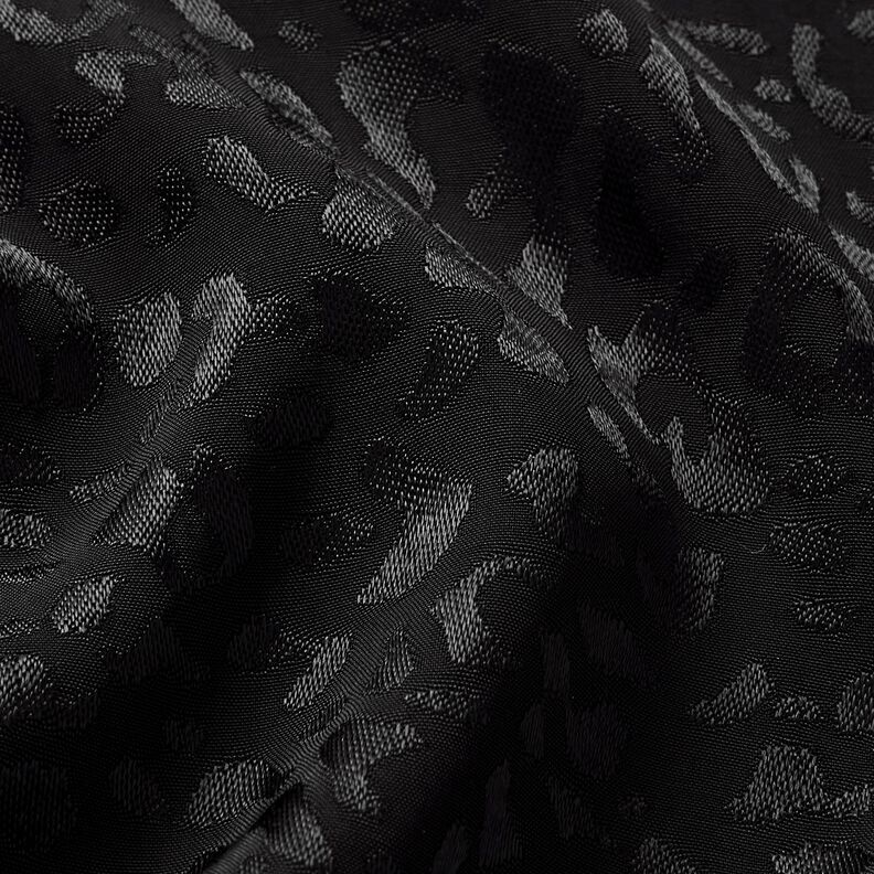 Tessuto in viscosa con motivo leopardato – nero,  image number 2