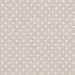 tessuto arredo mezzo panama Punti classici – naturale/bianco, 