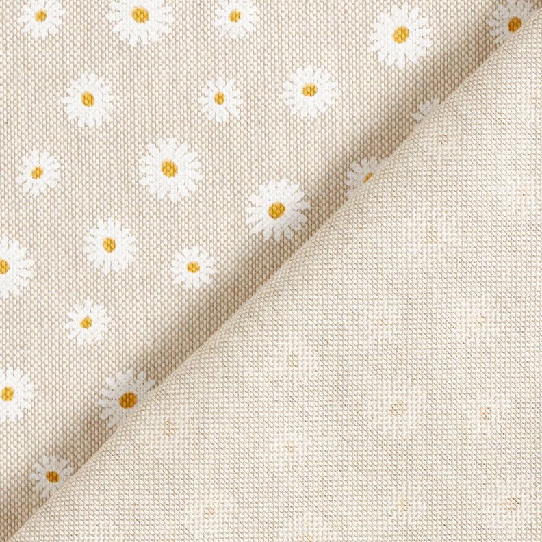 tessuto arredo mezzo panama Piccoli fiori – naturale/bianco,  image number 4
