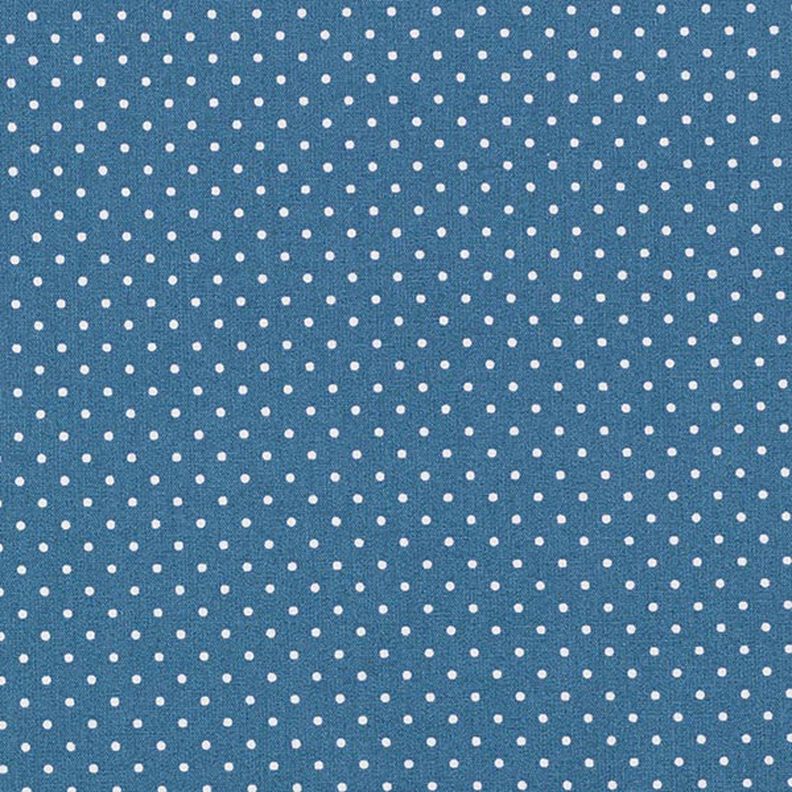 Cotone laminato Piccoli pois – colore blu jeans,  image number 1