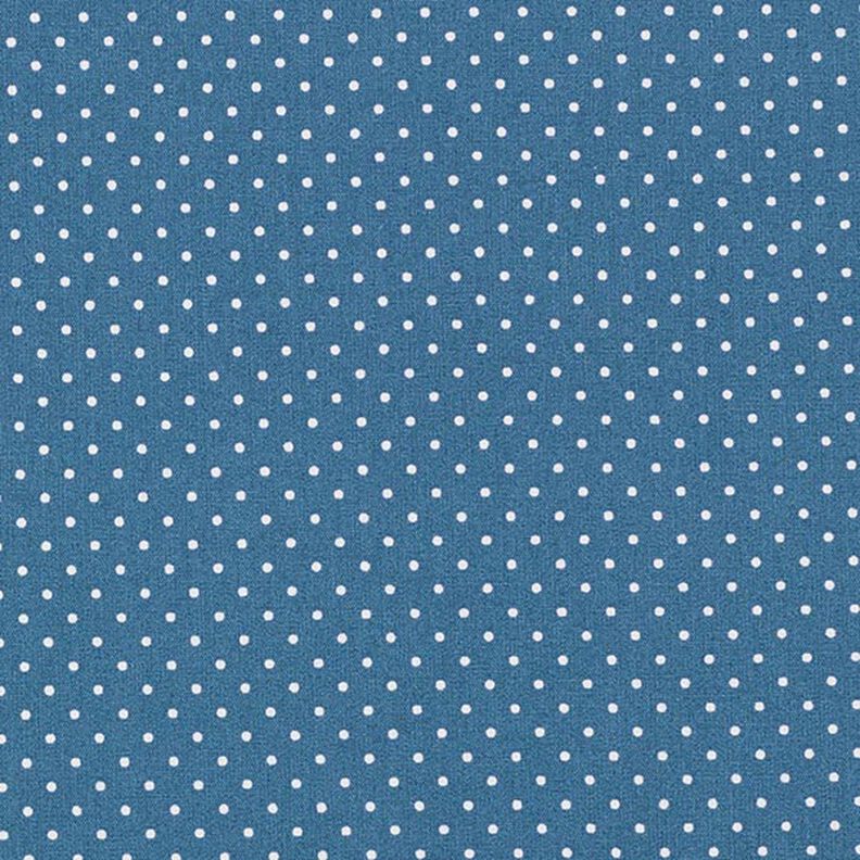 Cotone laminato Piccoli pois – colore blu jeans,  image number 1