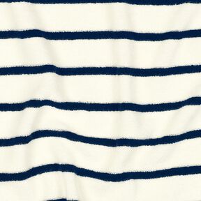 Maglia in spugna righe – avorio/blu notte, 