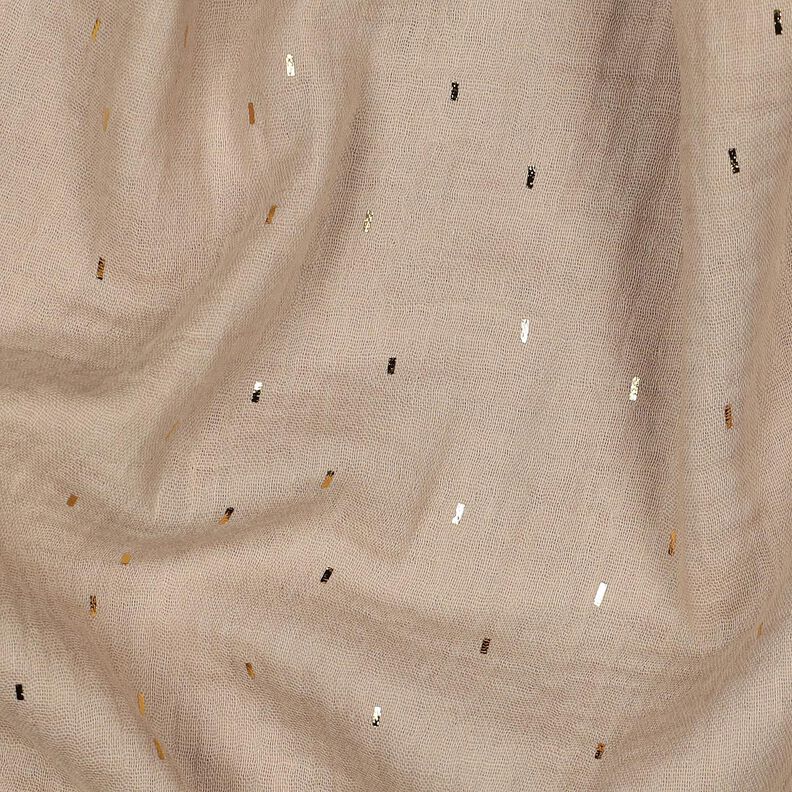 mussolina / tessuto doppio increspato rettangolo stampa laminata | Poppy Fabrics – anemone/oro,  image number 2