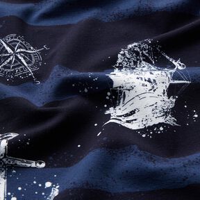 jersey di cotone Ancore e navi | Glitzerpüppi – blu marino, 