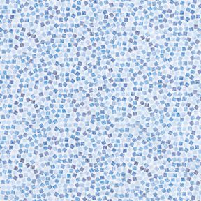 popeline Cubi astratti – bianco/blu reale, 