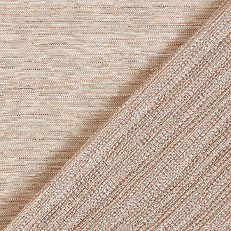 Righe glitterate in jersey plissettato – oro rosa/argento,  image number 4