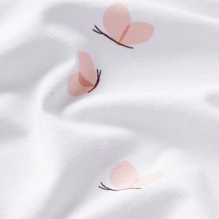 jersey di cotone Delicata farfalla  – bianco, 