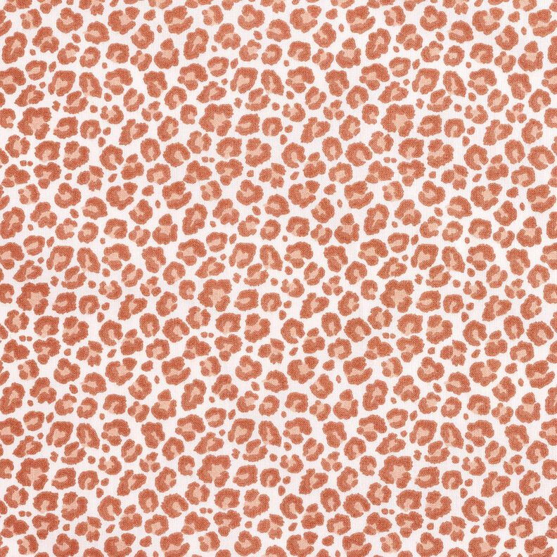 tessuto in cotone cretonne motivo leopardato piccolo – avorio/rame,  image number 1