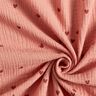 mussolina / tessuto doppio increspato Cuori sparsi – rosa antico scuro/rosso borgogna,  thumbnail number 3