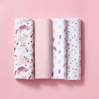 Pacchetto tessuti popeline bebè – rosa, 