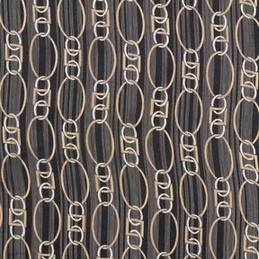 Chiffon gessato glitterato con maglia a catena – nero/bianco, 