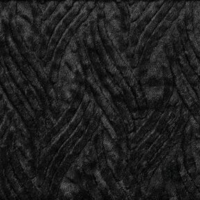 ecopelliccia linee ondulate – nero, 