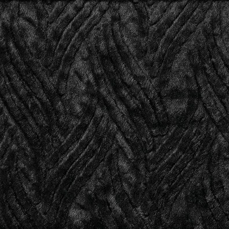 ecopelliccia linee ondulate – nero,  image number 1