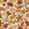 tessuto arredo panama Fiori dai colori vivaci – crema/terracotta,  thumbnail number 1