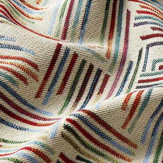 tessuto arredo gobelin Linee a zigzag – beige chiaro/blu, 