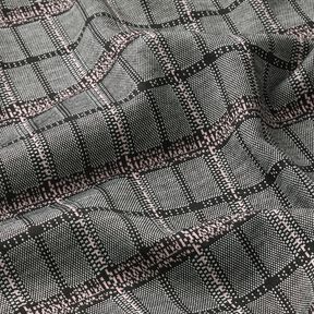 Tessuto jacquard in maglia a quadri – nero/bianco, 