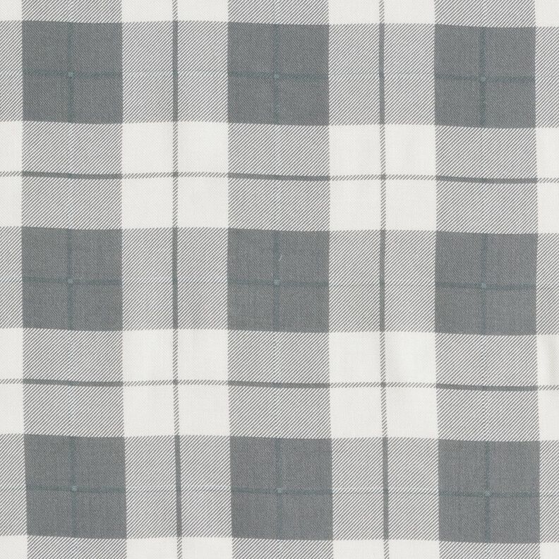 Tessuto in cotone pregiato a quadri – grigio chiaro/bianco,  image number 1