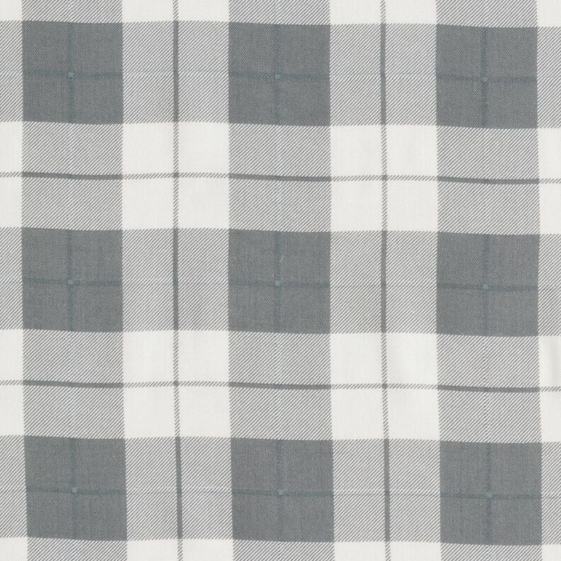 Tessuto in cotone pregiato a quadri – grigio chiaro/bianco,  image number 1