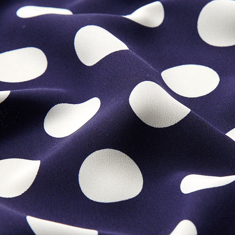 tessuto increspato pois [2,5 cm] – blu marino,  image number 2
