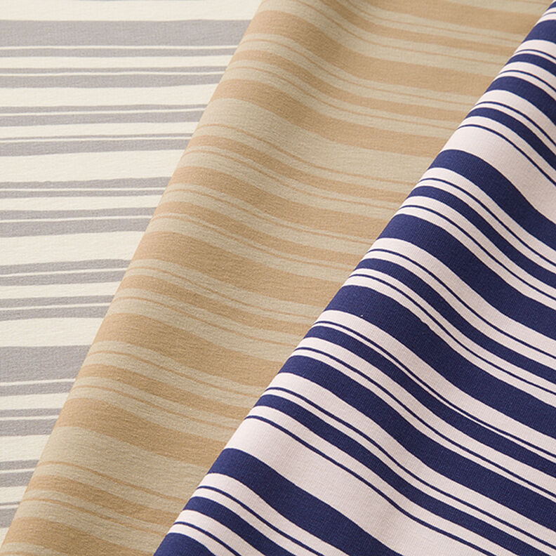 French terry, righe irregolari – marrone capriolo/beige scuro, image number 5