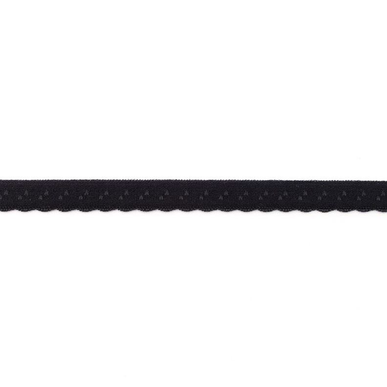 Fettuccia elastica pizzo [12 mm] – nero,  image number 1