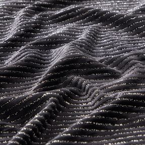 vellutino nicki righe glitter – nero/argento effetto metallizzato, 