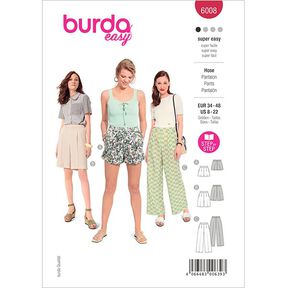 shorts, Burda 6008 | 34 - 48, 