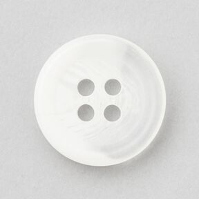 Bottone tondo a 4 fori [Ø 15 mm] – bianco, 