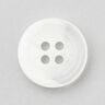 Bottone tondo a 4 fori [Ø 15 mm] – bianco,  thumbnail number 1